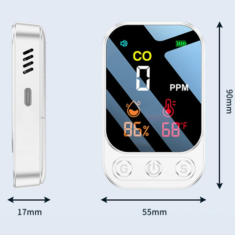 3 In 1 Multifunctional Portable Carbon Monoxide Detector
