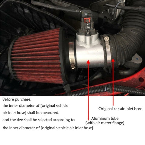 Car Modified Engine Air Flow Meter Flange Intake Sensor Base for Honda / Ford / Nissan, 83mm