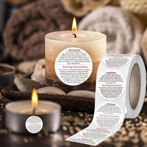 Round Warning Label Packaging Self-Adhesive Warning Sticker, 1.5 inches 3.8 cm, 1 inch 2.5 cm
