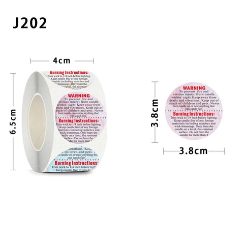1.5 Inch Round Warning Label Packaging Sticker