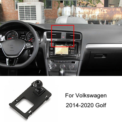 For Volkswagen Left-Hand Drive Car Air Outlet Modified Mobile Phone Holder Base, 05-13 Touran, 08-12 Lavida, 08-12 Bora, 09-13 Golf 6, 11-15 Passat, 11-18 POLO, 11-18 Touareg, 17-21 Magotan/19-20 CC, 14-20 Golf, 12-14 Sagitar, 12-14 Magotan            ...