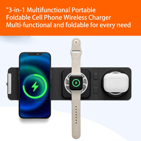 3-In-1 Magsafe Folding Wireless Charger Portable Wireless Fast Charging