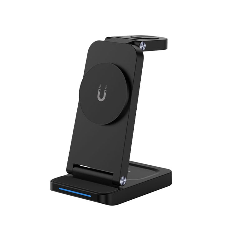 S90-3 3-in-1 Magnetic Folding Wireless Charger Phone Earphone Watch Fast Charging Stand
