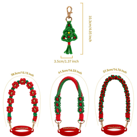 For Stanley Water Cup Christmas Hand-held Rope Knitted Strap