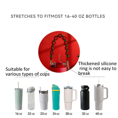 For Stanley Water Cup Christmas Hand-held Rope Knitted Strap