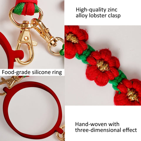 For Stanley Water Cup Christmas Hand-held Rope Knitted Strap
