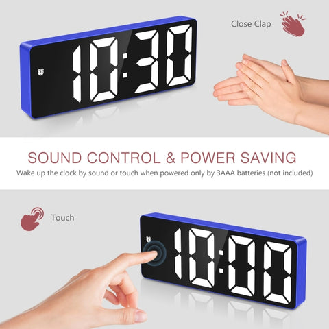 JX012 Multifunctional LED Electronic Clock Battery Plug-in Dual-purpose Bedside Alarm Clock