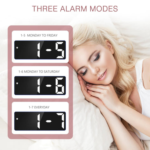 JX012 Multifunctional LED Electronic Clock Battery Plug-in Dual-purpose Bedside Alarm Clock