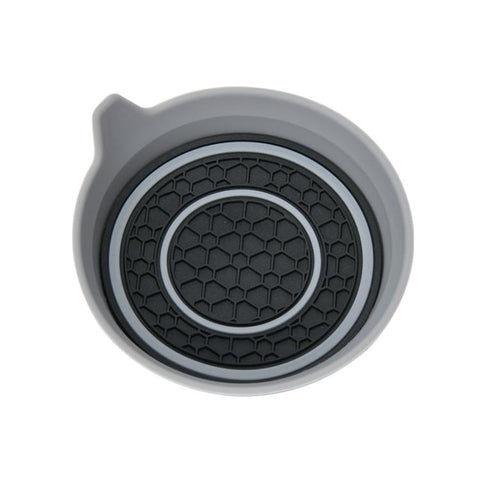 Car Bowl-shaped Non-slip Heat-insulating Double-ring Water Coaster, Black, Red, Gray, Pink, Blue, Yellow, White, Purple