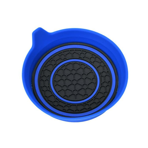 Car Bowl-shaped Non-slip Heat-insulating Double-ring Water Coaster, Black, Red, Gray, Pink, Blue, Yellow, White, Purple