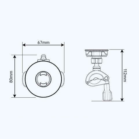 Bicycle Motorcycle Snap-On Mobile Phone Holder With Magnetic Ring