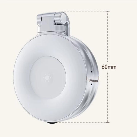 TELESIN S5-BGD-01 Mini Phone Magnetic Beauty Replacement Light Tri-Color Temperature Portable Selfie Mirror Rotating Stretching Pocket Lamp, Silver, Black