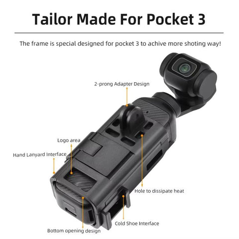 For DJI Osmo Pocket 3 Flymile Magnetic Bracket Fixed Base Back Clip Adapter Bezel Accessories, 4pcs /Set, 6pcs /Set