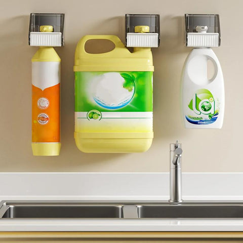2pcs  /Pack Wall-mounted Shower Gel Shampoo Holder with Adjustable Hole Distance