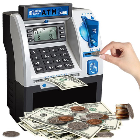 Simulated ATM Automatic Teller Machine Smart Password Card Swipe Children Piggy Bank