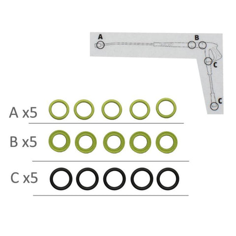 For Karcher High Pressure Water Jet Sealing Ring, 15pcs / Set