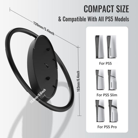 For PS5 / PS5 Slim / PS5 Pro Game Console Desktop Vertical Stand Non-Slip Base