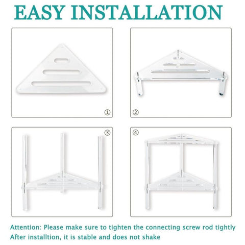 Acrylic Triangle Shower Pot Hollow Bracket