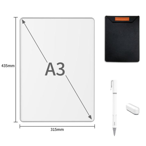 Nano-Microcapsule Magnetic Whiteboard Drawing Draft Writing Board, A3 20 Inches, A4 16 Inches, A5 11 Inches