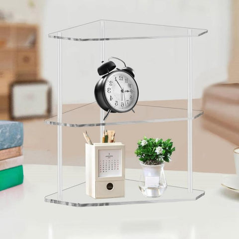 Three-Layer Acrylic Corner Storage Table For Living Room And Study