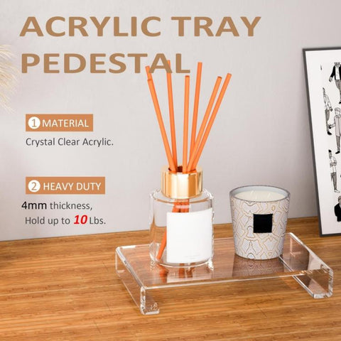 Acrylic Tray Base Dressing Table Storage Rack, 1pc, 2pcs