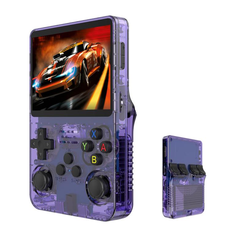 R36S Retro Handheld Game Console ARKOS System 3.5-Inch Screen Single TF Card Version, 64G, 128G