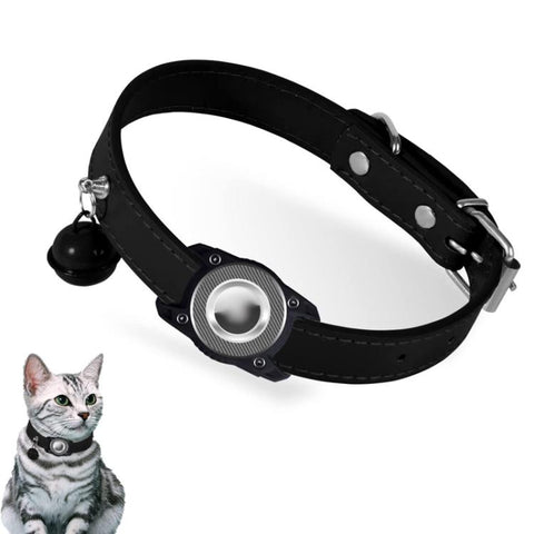 For AirTag 2nd Gen / AirTag 1st Gen Tracker Waterproof Protection Case Pet Leather Collar Anti Lost Cat Locator Collar