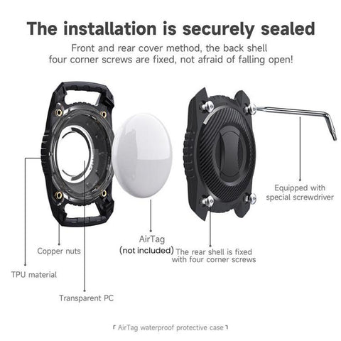 For AirTag 2nd Gen / AirTag 1st Gen Tracker Waterproof Protection Case Pet Leather Collar Anti Lost Cat Locator Collar