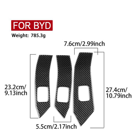 For 2022-2025 BYD Seal Right-Hand Drive 3pcs /Set Lifting Panel Decorative Stickers, Right-Hand Drive