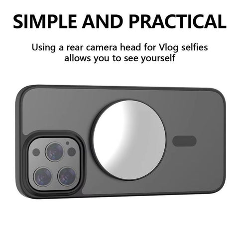 HEPAIL 101D-A Cell Phone Magnetic Selfie Mirror Magsaef Rear HD Photo Assist Convex Mirror