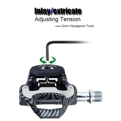 RACEWORK R358 Road Bike Self-locking Pedal Bearing Bicycle Pedal, For LOOK system, For SPD system
