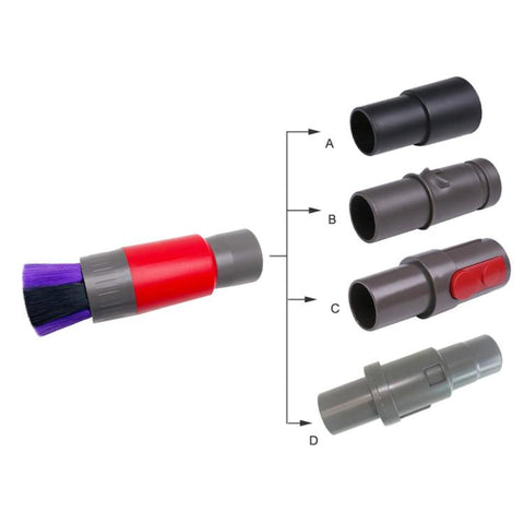 Vacuum Cleaner Dusting Streak Free Soft Brush Replacement Accessory Set, 32mm Soft Brush, 32mm Soft Brush+Connector For Dyson V8, 32mm Soft Brush+DC Connector, 32mm Soft Brush+35mm Connector, 32mm Soft Brush+Connector For Shark