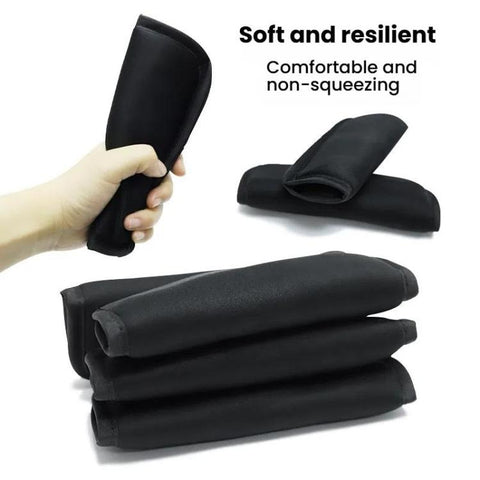 Baby Stroller Seat Belt Shoulder Guard, Black Regular, Black Nylon Patch, Black Crotch Protector, Black Regular 3pcs /Set, Black Nylon 3pcs /Set