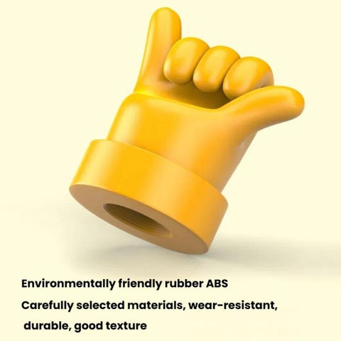 4pcs /Set Car Gesture Valve Tire Decorative Rubber Cap, Yellow Middle Finger, Black Middle Finger, Yellow OK, Black OK, Yellow Rock, Black Rock, Yellow Yeah, Black Yeah, Yellow Six, Black Six