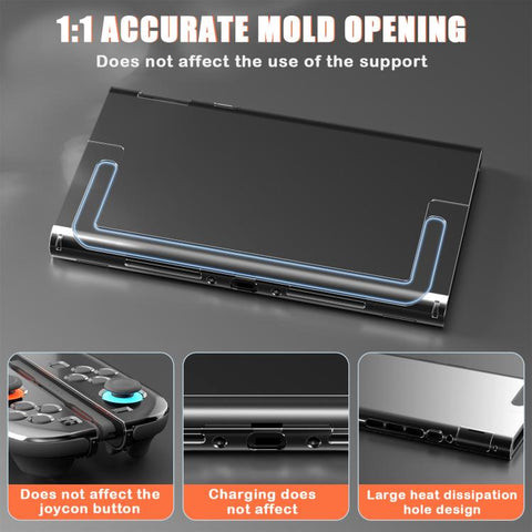 For Nintendo Switch 2 Crystal Shell Case Split Gamepad Transparent Protective Cover