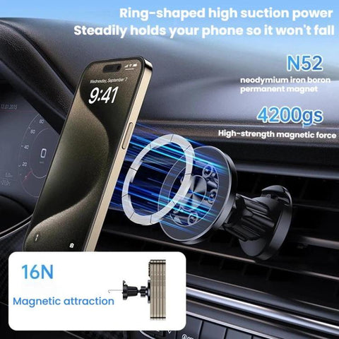 Car Vent Hanging Hook Stable Anti-Shake Magnetic Phone Holder, FG-05