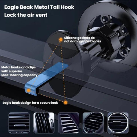 Car Vent Hanging Hook Stable Anti-Shake Magnetic Phone Holder, FG-05