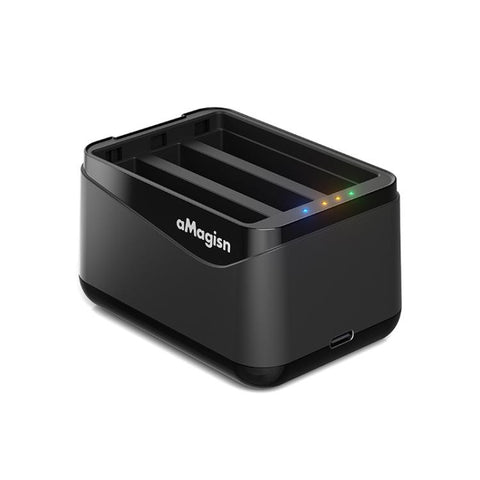 For Insta360 X5 Camera AMagisn Battery Charger Fast Charging Station For 3 Batteries Simultaneously