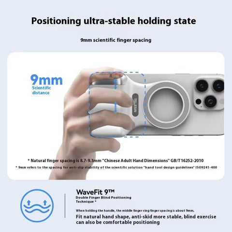 TELESIN P1-MP-10 Magnetic Camera Shoot Hand Grip Bluetooth Remote Control Mobile Phone Camera Handle, P1-MP-10 White, P1-MP-10 Black