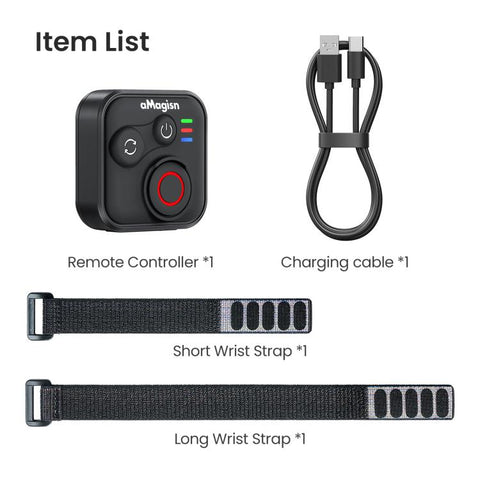 aMagisn Wireless Bluetooth Remote Control for Insta360, GoPro Hero Cameras & Smartphones - 50m Long Range, AM22