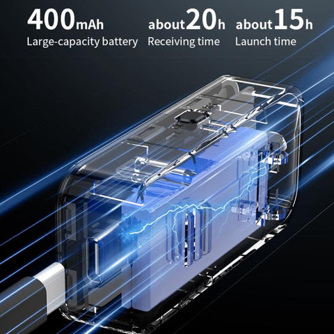 2-In-1 Bluetooth 5.4 Transmitter & Receiver AUX Car/Travel Adapter with 3.5mm Jack, TF Card Slot, Lapel Clip Design, M20