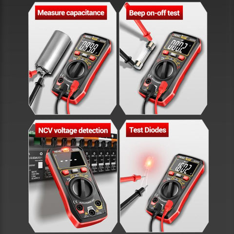 ANENG High-precision Maintenance Multi-function Digital Display Multimeter, SZ202 Black, SZ202 Red