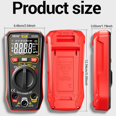 ANENG High-precision Maintenance Multi-function Digital Display Multimeter, SZ202 Black, SZ202 Red