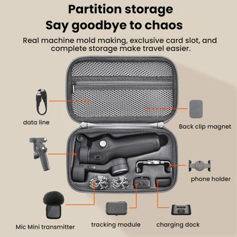 For DJI OSMO Mobile 7/7P BRDRC Mobile Panel Handheld Storage Bag