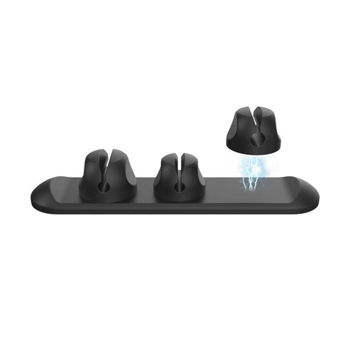 AhaStyle PT-CY15 3 In 1 Magnetic Silicone Cable Organizer Desktop Cable Storage Stand