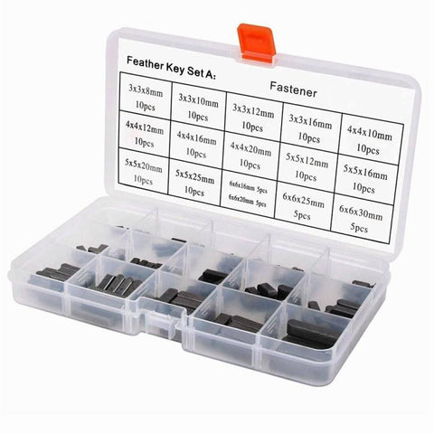140pcs /Set 3/4/5/6mm Boxed Parallel Pin Dive Shaft Pulley Keys
