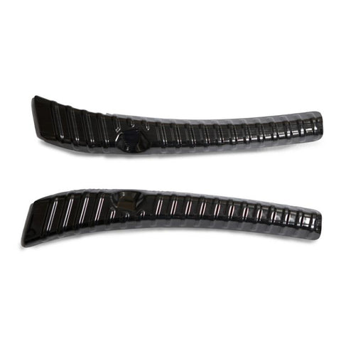 For Tesla 2024+ Model 3 Highland Stainless Steel Trunk Sill Guard, Carbon Fiber Texture, Black Brushed Finish, Silver