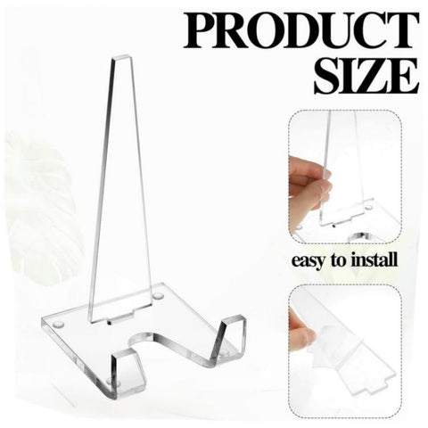 Acrylic Picture Frame Stand Dinner Plate Postcard Record Holder, YX186 1pc, YX186 2pcs /Set