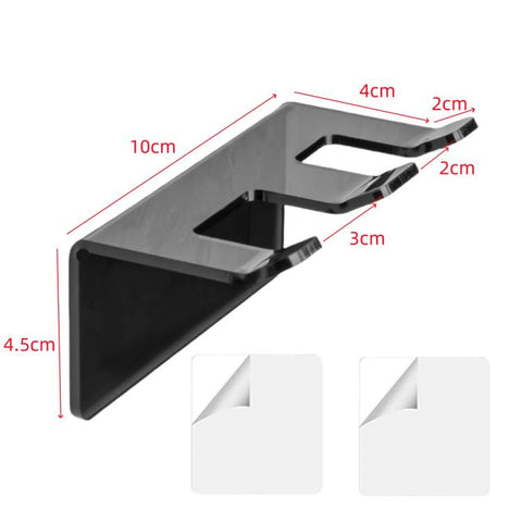 Self-Adhesive Acrylic Bathroom Wall Razor Storage Stand, 1pc, 2pcs