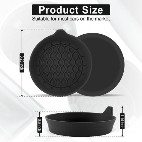 4pcs Anti-squeak Anti-slip Car Coaster With Handle